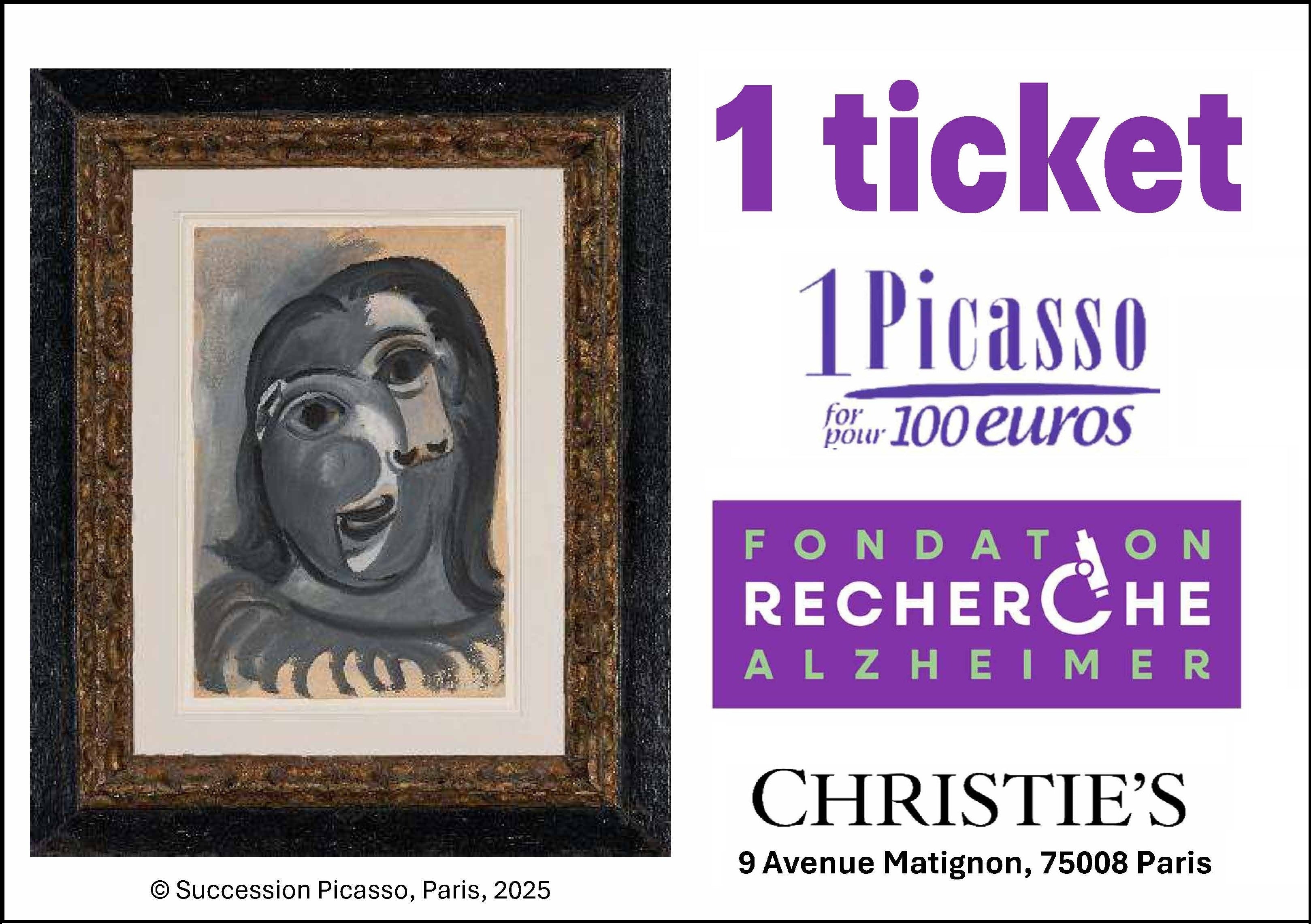 1 Picasso 100 euros Raffle